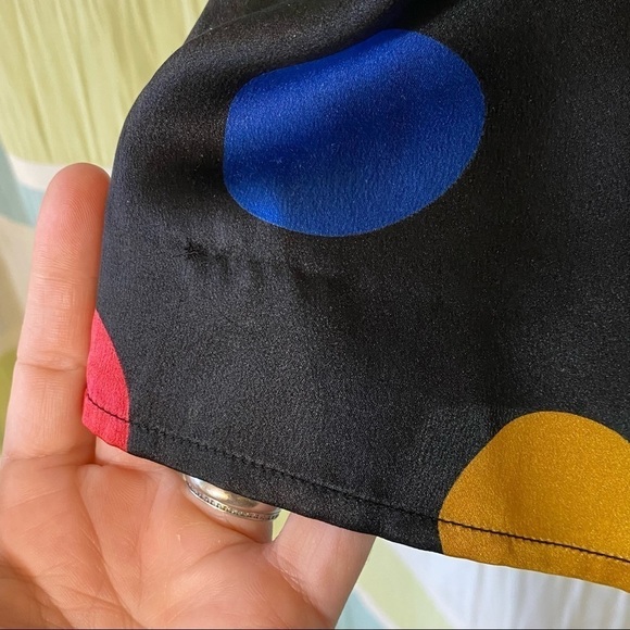 Vintage Silk Polka Dot Roberto Quaglio Blouse Sz 38 Small - Picture 5 of 10